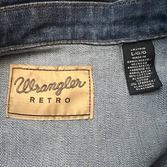 Wrangler Retro Denim Jean Jacket Louisiana State University LSU Tigers Size L - Picture 6 of 7